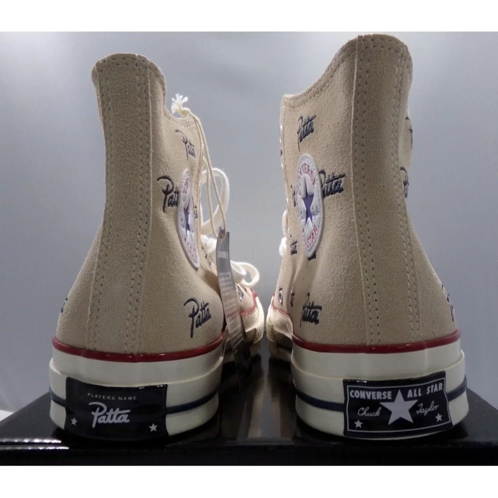 Converse Men's X Patta Chuck 70 Sneakers Natural Ivory A12831C Hight Top Size 9 - Picture 5 of 8
